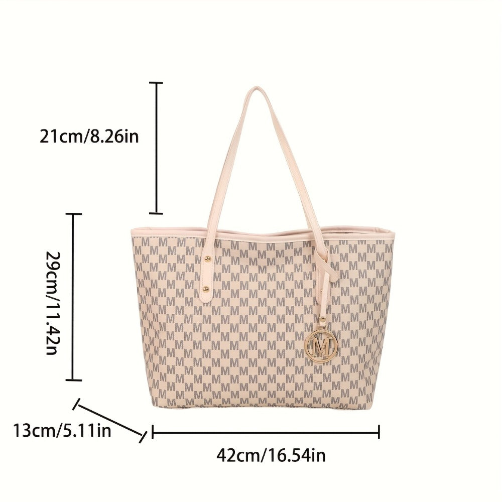 Pack Of 4 Sanrio Ladies Versized Tote Shoulder Bag, Soft Portable Handbag, Trendy Commute Bag For Office Shopping