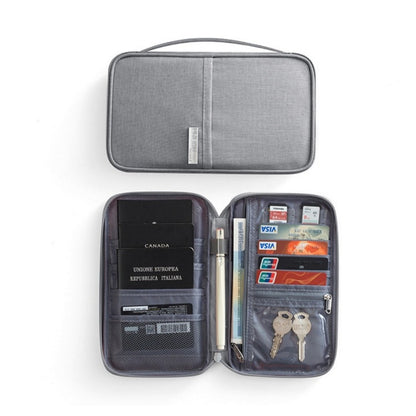 Premium Family Travel Document Organizer Capacious RFID Passport Holder Wallet Passport Case， Father's Day Gift