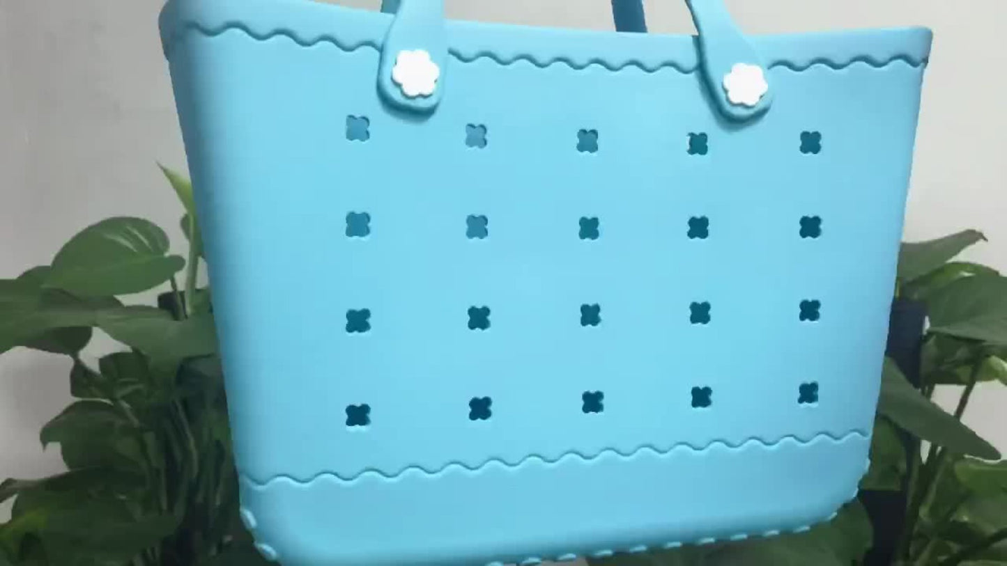 2026 New Large Capacity EVA Beach Bag, Rubber Tote Bag, Travel Bag, Easy To Organize - Easy To Clean, Sturdy And Durable | Perfect For Shopping, Travel, Parties And Outdoor Activities | Great For The Beach, Holiday Trips, And As A Gift For Family