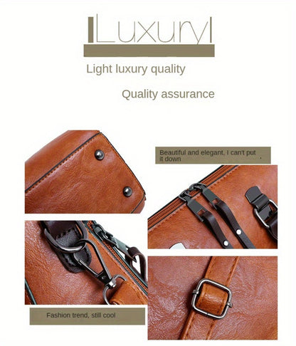 4pcs Vintage Handbag, Adjustable Strap, Casual Handbag