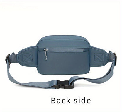 Women'S Fashion Waist Pack Solid Color Small Zipper Waist Pack Casual Style Suitable for Travel and Outdoor Activities Adjustable Shoulder Strap