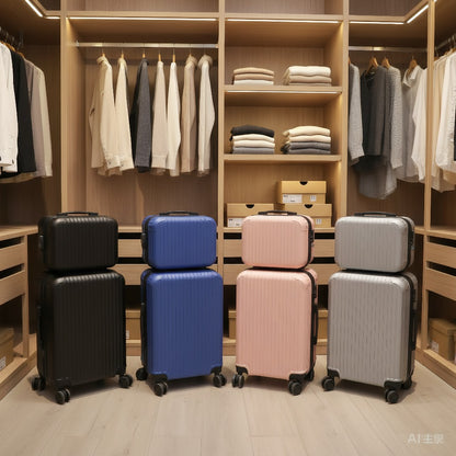 Trolley Suitcase, Travel Handbag, Makeup Bag, A Single 20in Suitcase, Men'S Luggage, Women'S Luggage, ABS Material Suitcase, Suitable For Business Travel, Personal Travel, Mixed Colors