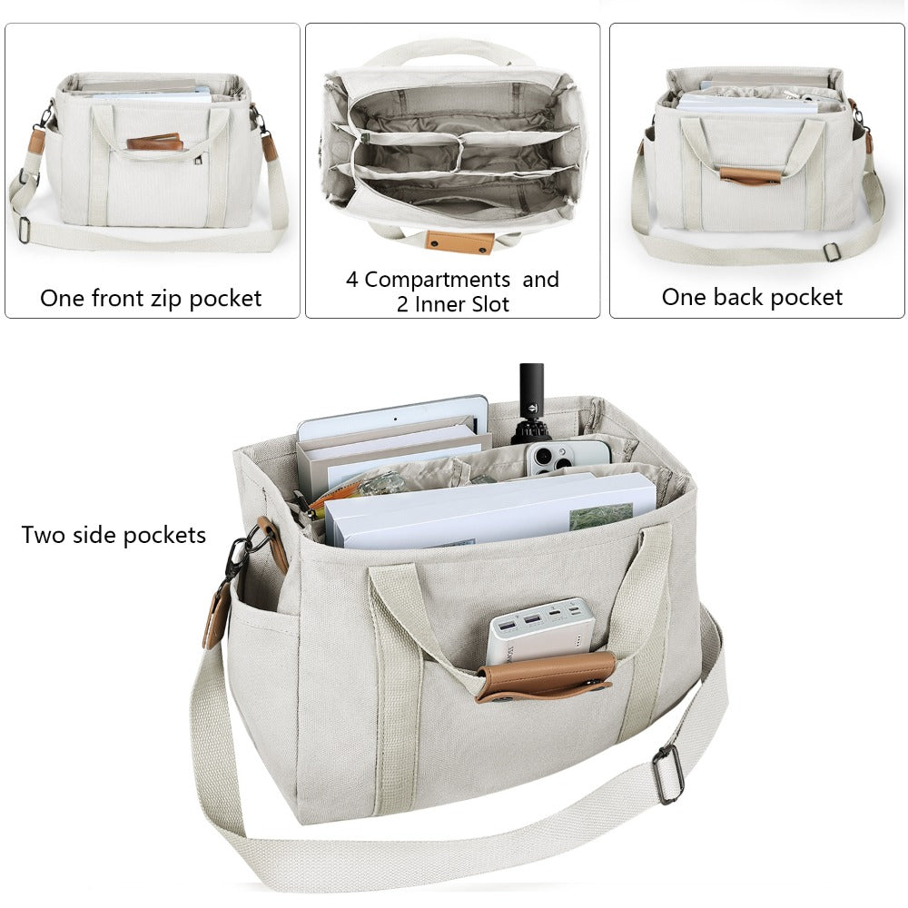 2PCS Sets Canva tote bag with Makeup Bags for Women, Casual Beach Crossbody Hobo Messenger Handbag Purses Bags for Work Gym Travel Shopping