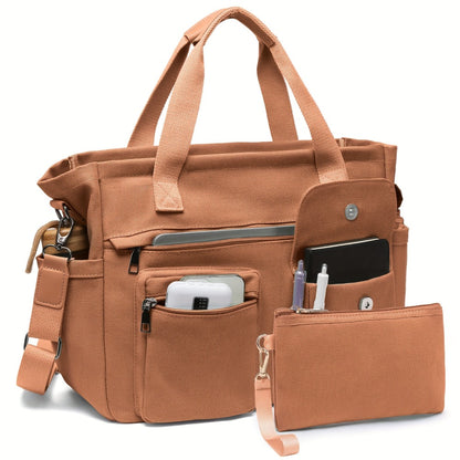 Laptop Bag – 2 Piece, Canvas, Nylon, Adjustable Strap | Bag Vero – detail view 30