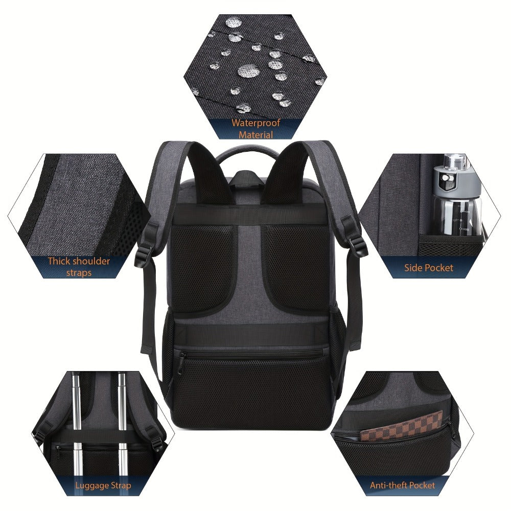 Travel Backpack for Playstation 5, Carrying Case Bag for 17.3-Inch Laptop, Controllers, Game Discs, And More Gaming Additions, for playstation 5 Carrying Case with Multiple Pockets