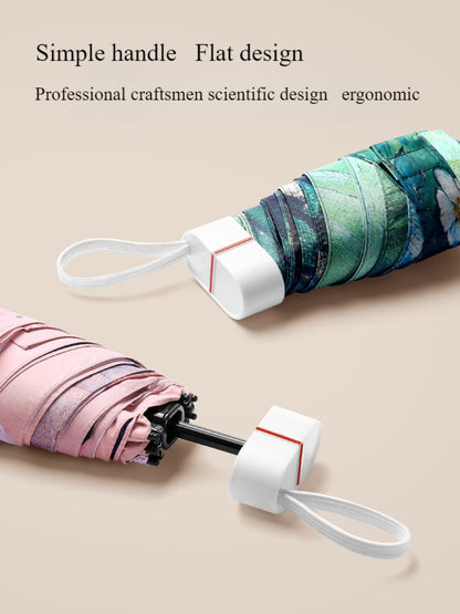 Digital Print Flat Portable Pocket Umbrella