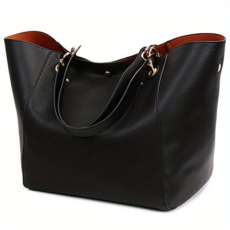 Tote Handbags for Women Large Capacity Work PU Leather Bucket Purse Designer Satchel Hobo Shoulder Bags