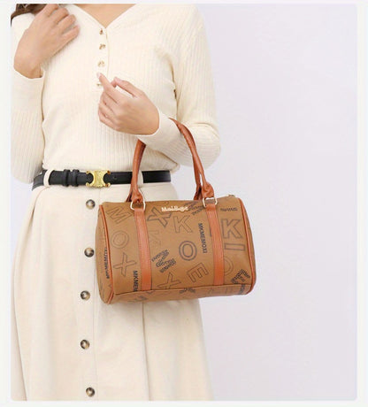 Set of 6 Women'S Bags - Spacious Vintage Collection Including Shoulder Bag, Crossbody Bag, Tote, And Purse