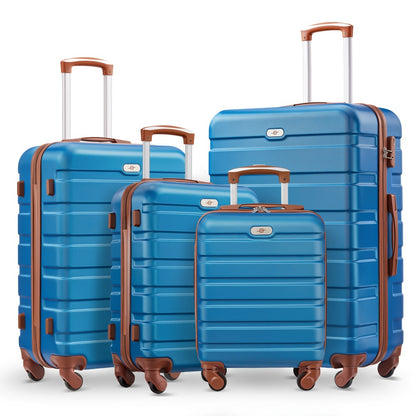 Suitcase Set, Multi-piece Suitcase Set, Abs Material + Safety Combination Lock + Three-section Adjustable Pull Rod +360°, Rich Suitcase Set
