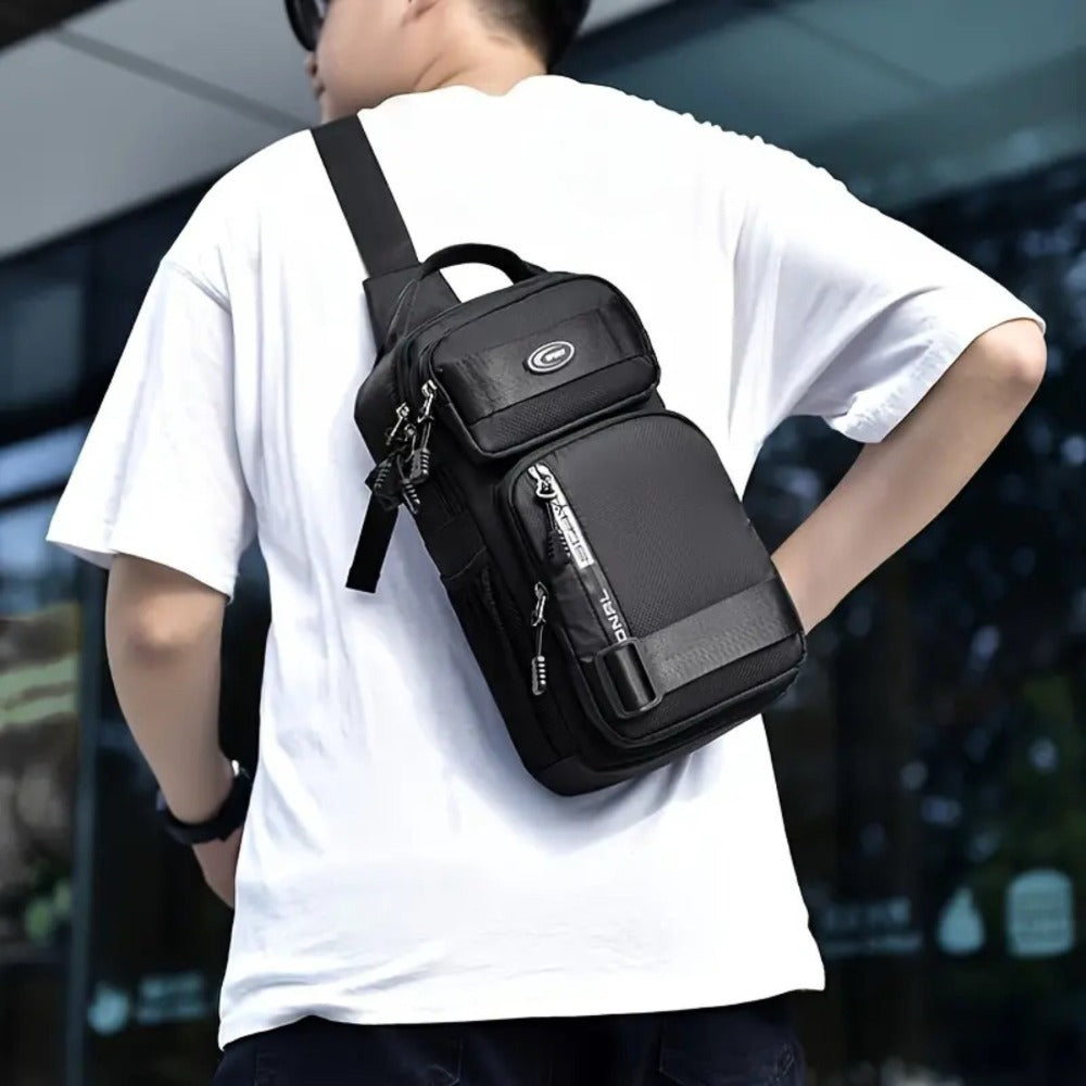 2026 Unisex Large Capacity Backpack - Lightweight Crossbody Bag with Multiple Compartments (Front, Top, Zippered Pocket), Adjustable Strap - Durable Nylon Backpack for Travel, Cycling, Commute, College, Day Trips - Everyday Carry Bag for Men & Women, Trav