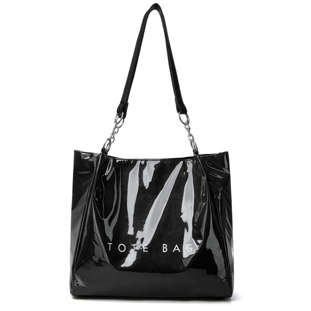 Women'S Stylish Shoulder, Crossbody And Tote Bag. Easy Elegant Design, Also As Handbag And Shopping Bag. Fits Books, Makeup And Daily Essentials. Great for Shopping, Travel, Camping. Beach Bag Made of PVC
