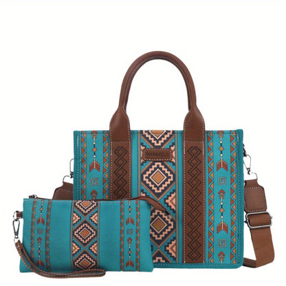 Bohemian Bag for Women Travel Handbag Bohemian Tote Bag Vintage Purses and Handbags Men's Underarm Bag with Crossbody bag Braided rope Bag Weekend Bag Large Capacity Western Purse Stylish Casual bag with handbag