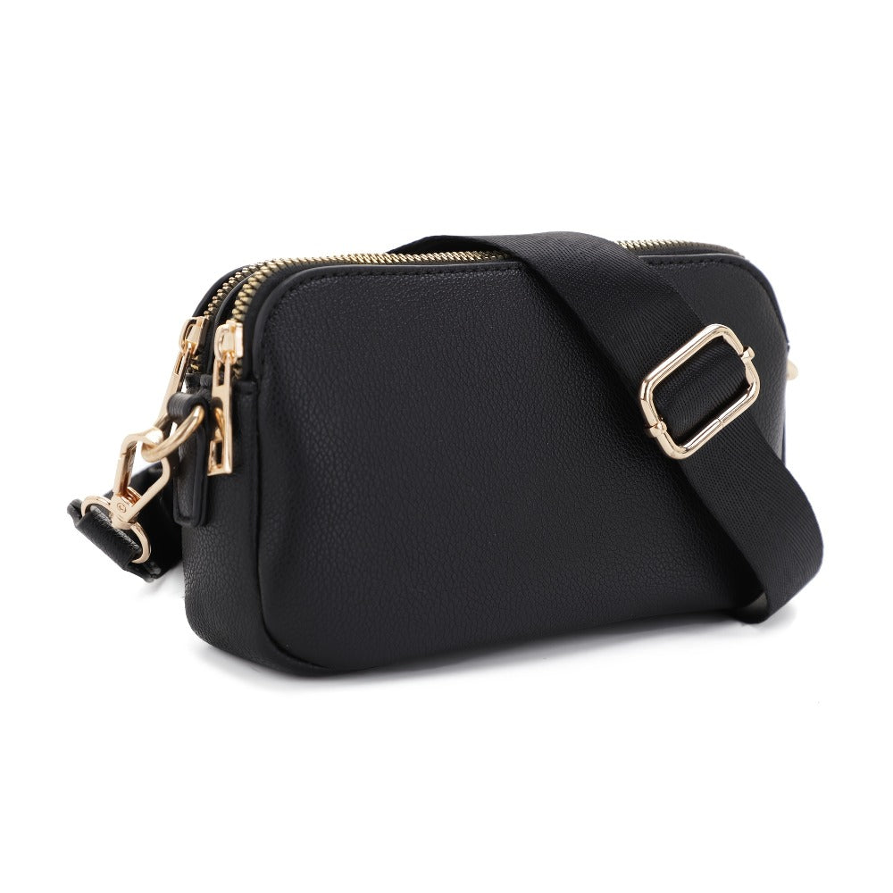 Women's Vegan Leather Handbag - Lightweight Small Crossbody Purse with Adjustable Wide Strap, Zipper Closure & /Korean Style - Casual Everyday in ( Leather) | Ethical Fashion for, Outings & Special Events