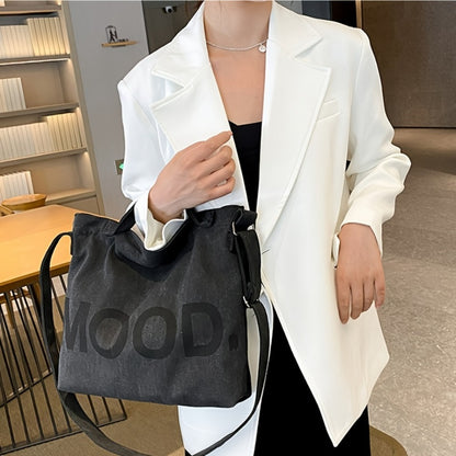 Large-Capacity Canvas Bag with a Easy And Versatile Design, Suitable for Students, Featuring a One-Shoulder Crossbody Style