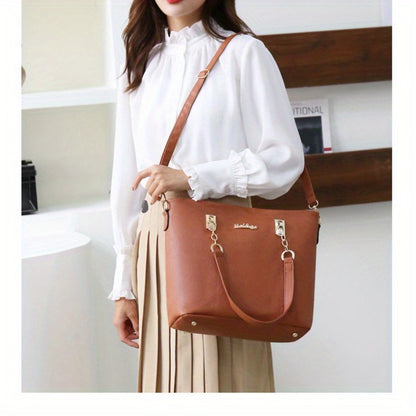 6pcs Retro Large Crossbody Bag with Adjustable Strap & Zipper Closure - Multi-Piece Bun Female Bag Set,/ Shoulder Purse Suitable for, Travel, Daily Use,Portable