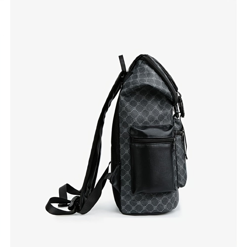 Trendy Backpack: Spacious And Lightweight Unisex Design | Fashionable PU Material with Various Pockets, Adjustable Straps, Tablet Holder & Mesh Base for Travel, Education, And Outdoor Use, Safe Zipper Fastening, For Teenager, For Teenager