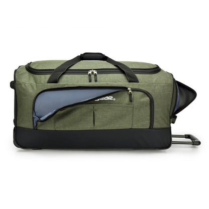 Pacific Gear Keystone 30" Polyester Upright Rolling Duffel Bag | Large Capacity, Lightweight, Retractable Handle & Recessed Wheels | Navy, Bright Red, Black, Grey, Purple, Olive - for Sports, Long Trips, & Camping