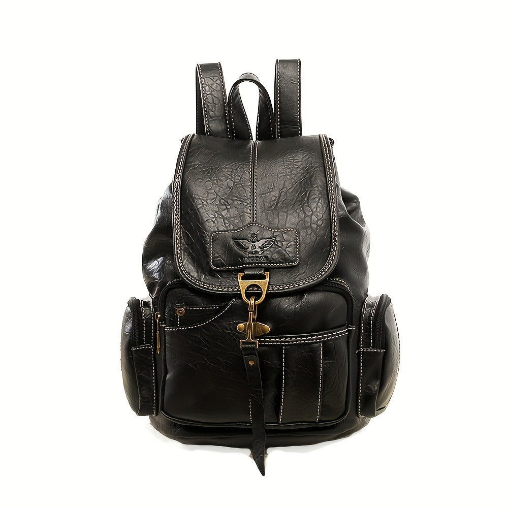 Laptop Backpack – 11 Pockets, PU Leather, Convertible, for Travel & Work | Bag Vero – detail view 4