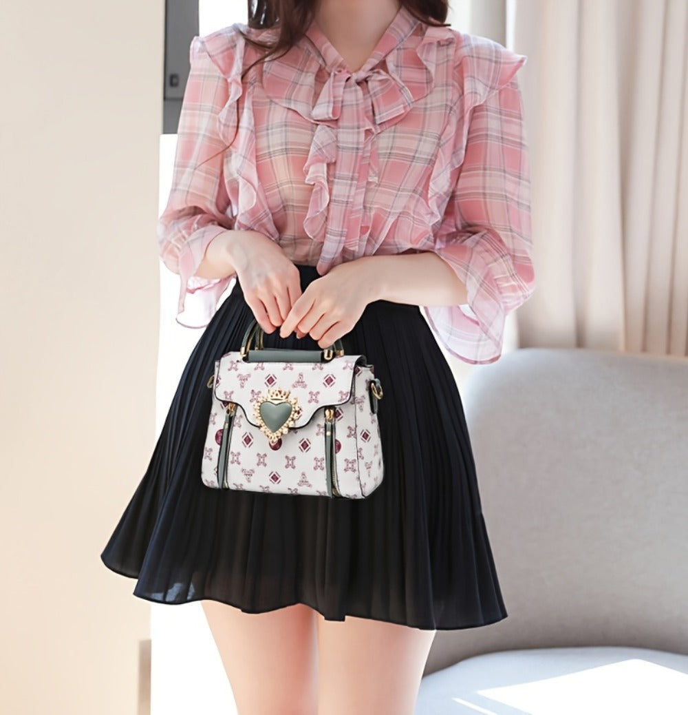 Mini Heart-shaped Women's Bag Shoulder Bag, Simple And Stylish Handbag Messenger Bag
