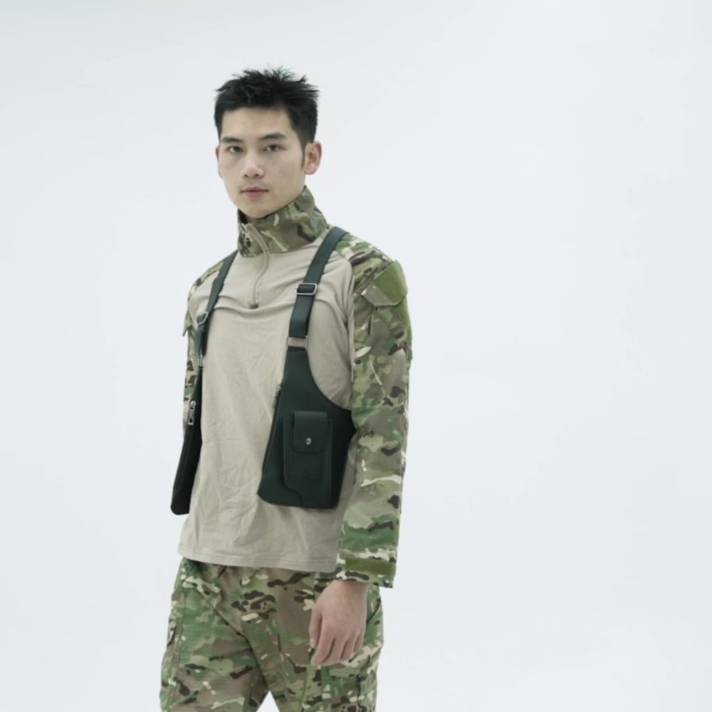Men's Crossbody Bag – for Travel & Work, Armpit Vintage Underarm Messenger Pack | Bag Vero – detail view 5