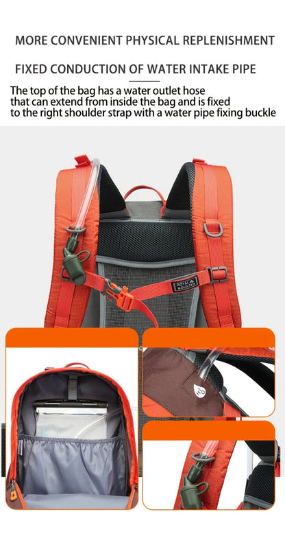 Hiking Backpack for Men Women, 9.25gal Lightweight Travel Camping Backpack Hiking Daypack for Cycling Running, Outdoor Backpack Large Capacity Travel Light Leisure Hiking Backpack Female Sports High Quality Travel Mountaineering Bag