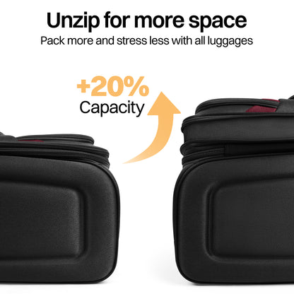 New York Xpress Durable Softside Luggage Lightweight Expandable with Spinner Wheels & Combination Lock, Reinforced Handles, Carry On Airline Approved and Checked, Soft Shell Travel Case for Men & Women, Available in 22", 26", 30", 34"