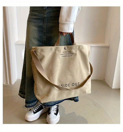 New Trendy Large Capacity Retro Shoulder Bag Female Student Portable Tote Bag Handbags for Women