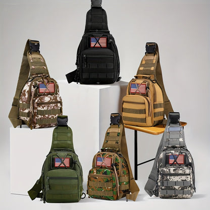 Crossbody Bag, Chest Bag, Ideal for Everyday Outdoor Use. Compact Chest Bag for Men, Perfect for Travel, Tactical Use, And Activities Like Hiking, Hunting, And Fishing