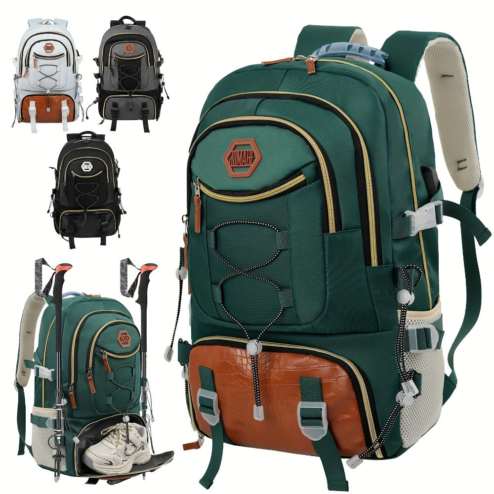 Chic Travel Backpack Suitable for Both Genders - Ideal for Work Commutes And Leisure Journeys, Featuring a USB Charging Port for Convenient Use While Traveling