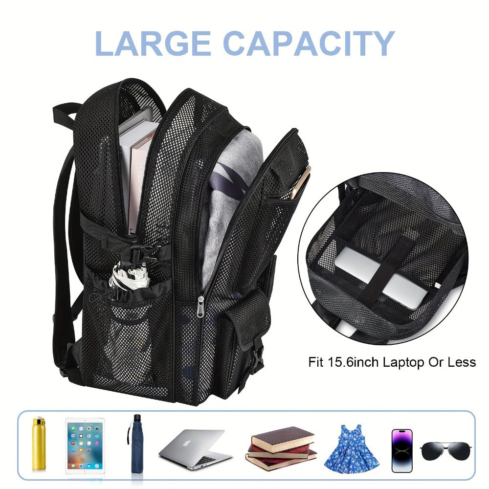 Laptop Backpack – Clear, Lightweight, for Travel & School | Bag Vero – detail view 8