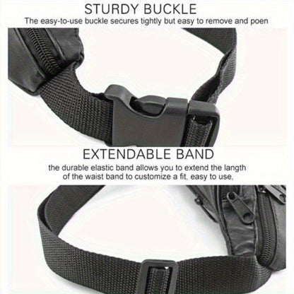 1pc Mens Waist Bag Multi-Pockets Storage Belt Bag Bag Casual Bag Fashion