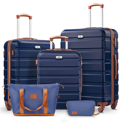 Suitcase Set, Multi-piece Suitcase Set, Abs Material + Safety Combination Lock + Three-section Adjustable Pull Rod +360°, Rich Suitcase Set