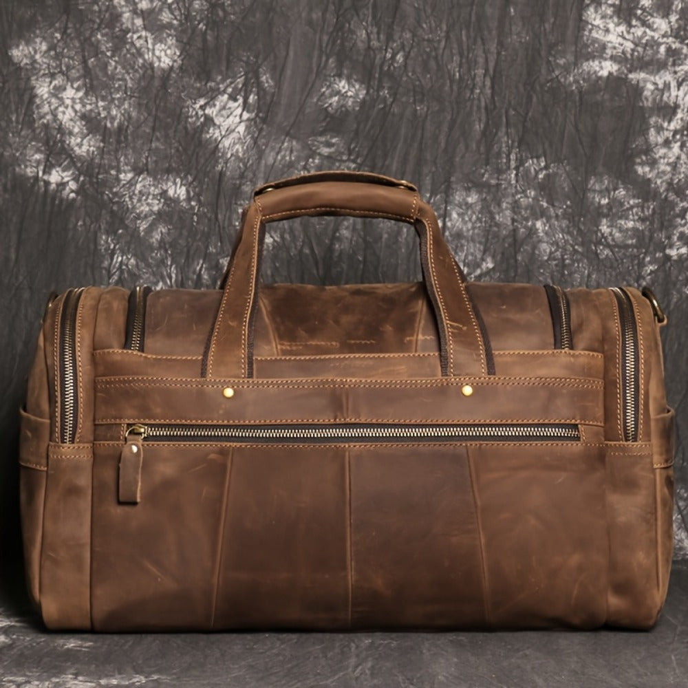 Gym Duffel Bag – Genuine Leather, Large Capacity, Multi-Pocket, for Travel & Work | Bag Vero – detail view 7