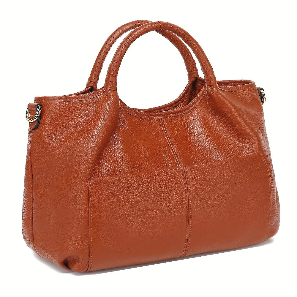 KOGTLA Genuine Leather Purses for Women,Luxury Genuine Tote Bag,Crossbody Shoulder Bags Designer Handbags Top Handle Satchel Bag,Large Capacity,Daily Commutes And Outings Pefect for Office,Business And Work