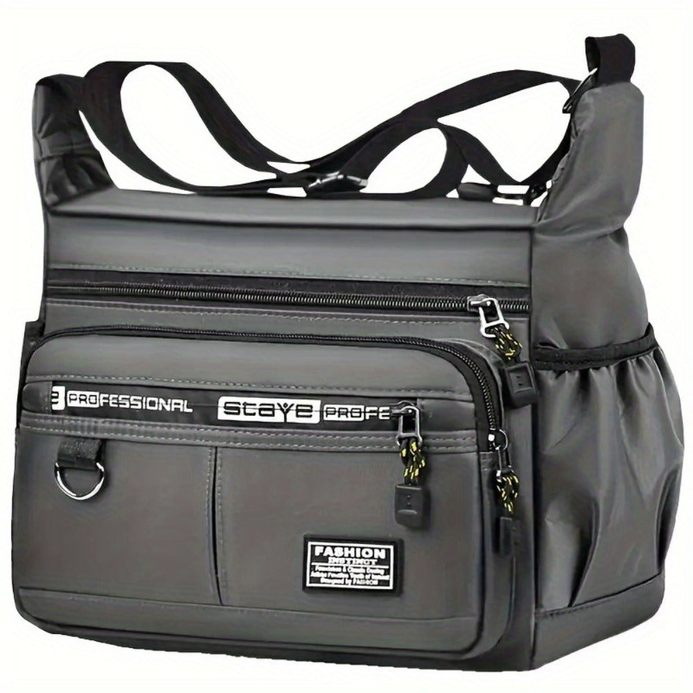 Unisex Adjustable Strap Crossbody Backpack | Multi-pocket Durable Nylon Messenger Bag, Suitable for Daily Commuting, Work, and Travel, Available in Black and Various Colors