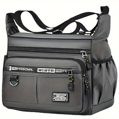 Unisex Adjustable Strap Crossbody Backpack | Multi-pocket Durable Nylon Messenger Bag, Suitable for Daily Commuting, Work, and Travel, Available in Black and Various Colors