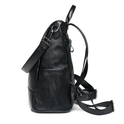Women'S Soft Faux Leather Backpack with Multiple Pockets, Stylish And Functional
