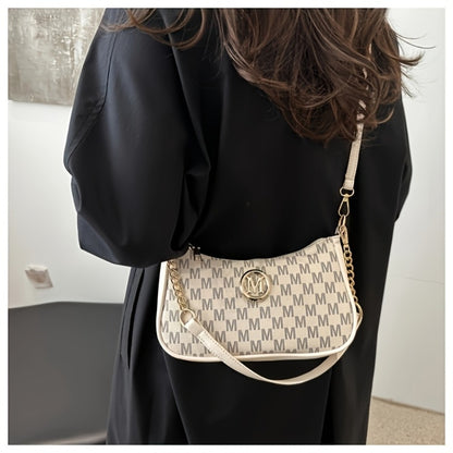 Vintage Style PU Crossbody Bag with Two Shoulder Straps, Can Be Worn On One Shoulder Across The Body, Adjustable, Removable Shoulder Strap, with Zipper Closure, Nylon Lining, Foldable Design, Women's Secure Zipper Bag Purse