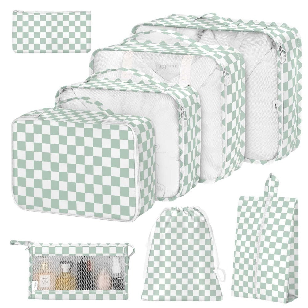 [Storage Bag]8pcs Packing Cubes Set Polyester Travel Bag Storage Bag Organizer Luggage for Travel Packing Organizers Set Packing Bag Suitcase Clothes Travel Organizers Storage of Seasonal Items