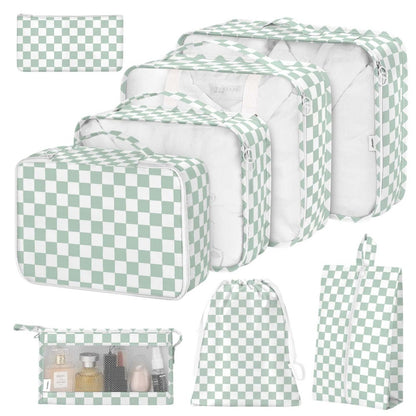 [Storage Bag]8pcs Packing Cubes Set Polyester Travel Bag Storage Bag Organizer Luggage for Travel Packing Organizers Set Packing Bag Suitcase Clothes Travel Organizers Storage of Seasonal Items