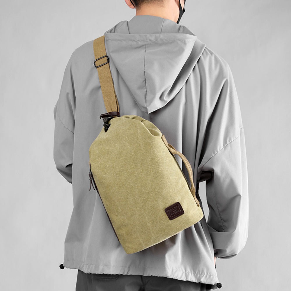 Canvas Shoulder Bag Handheld Fashion Men'S Shoulder Bag Motorcycle Bag Large Capacity Quality Men'S Bag Local Shipping 48 Hours Shipping