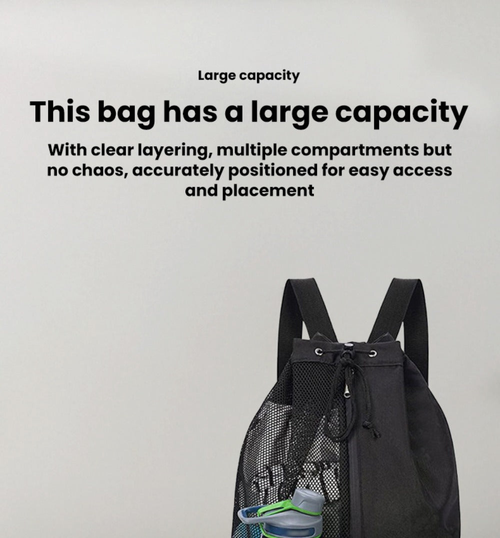 High Quality Winter Lightweight Travel Bag (Comes with Drip Bag), 6.6gallon Foldable Lightweight Nylon Backpack with Wet Bag And Zipper - Adjustable Shoulder Strap, Available In 2 Colors: Black, Light Blue Multiple Compartments to Choose From