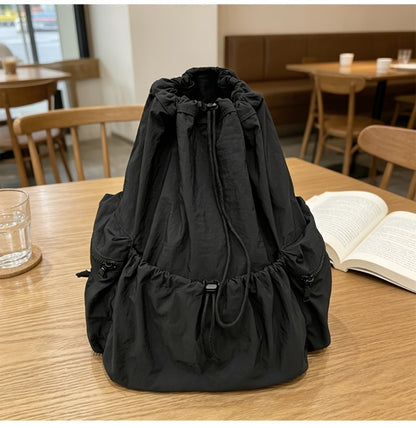 Large Capacity Drawstring Multi-Pocket Backpack for Men And Women, Lightweight Folding Suitable for Shopping, Travel, Picnic