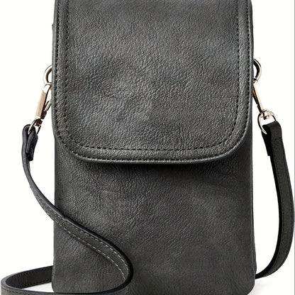 Women's Solid Color PU Messenger Bag Crossbody Bag With Adjustable Strap - Zipper Closure, Polyester Lining | Hand Wash Friendly | Durable Design