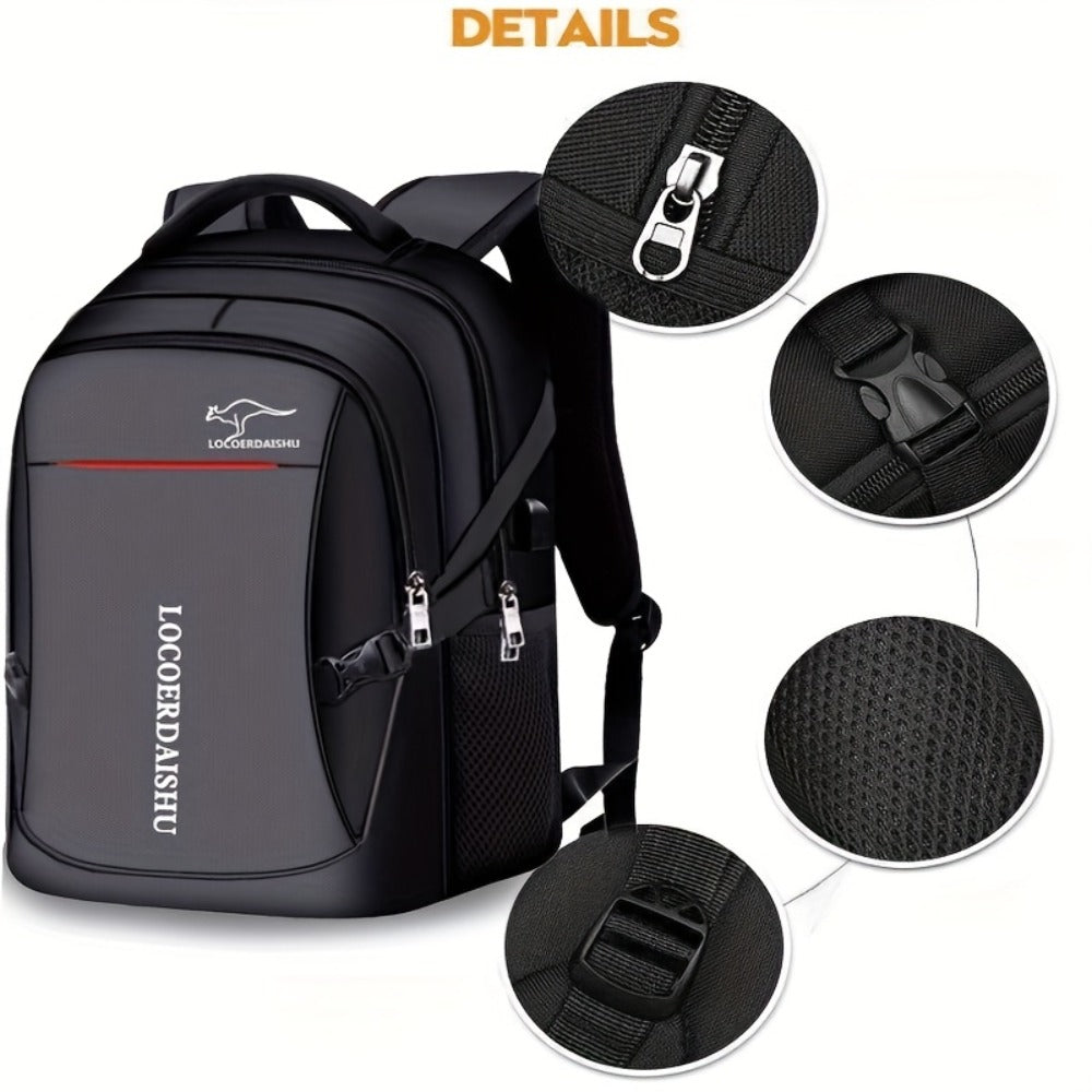 Local Warehouse - Spring/Summer 2026 New Products - Large Capacity Business Duffle Bag, Multi-Section Laptop Bag, School Bag, Black Backpack, Suitable For Daily Leisure, Travel And Work. New Product Promotion