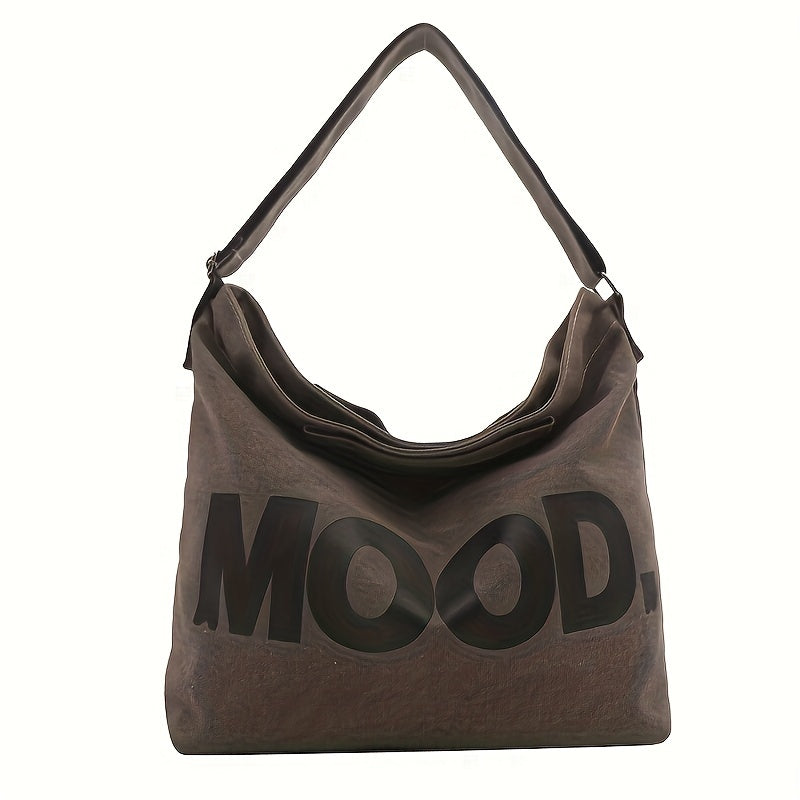 Large-Capacity Canvas Bag with a Easy And Versatile Design, Suitable for Students, Featuring a One-Shoulder Crossbody Style