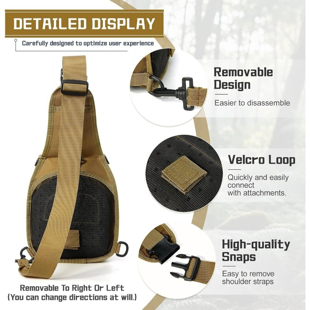 Tactical Chest Bag Backpack, Men's And Women's Shoulder Messenger Bag, Molle, EDC Backpack, Perfect for Daily Commuting, Gifts for Friends And Family, Christmas Gifts