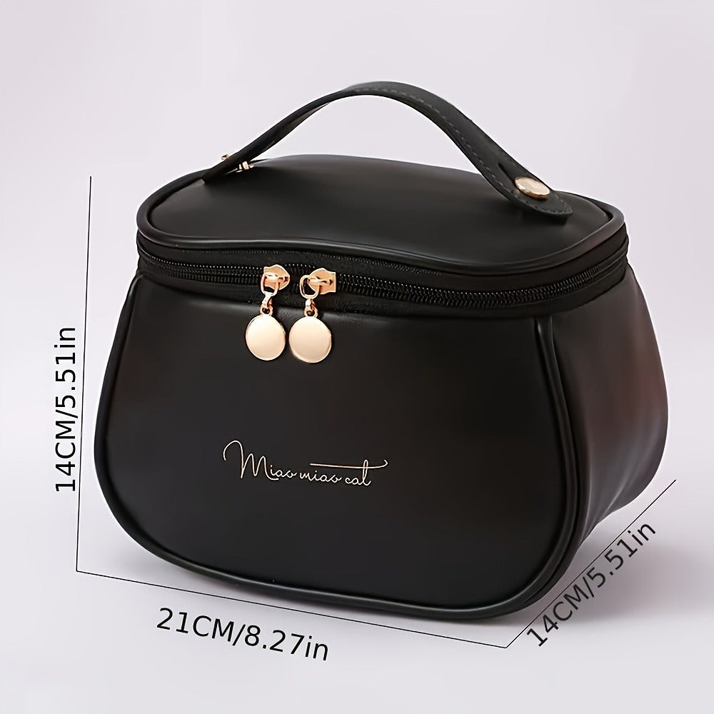 Travel Makeup Bag – PU Leather, Large Capacity, for Travel | Bag Vero – detail view 5
