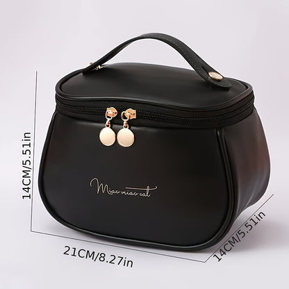 Travel Makeup Bag – PU Leather, Large Capacity, for Travel | Bag Vero – detail view 5
