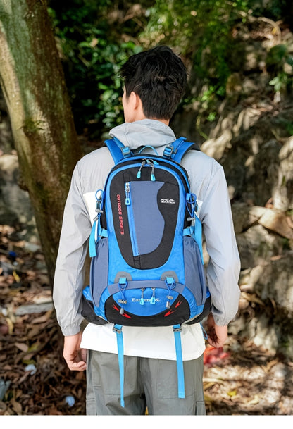 Hiking Backpack for Men Women, 9.25gal Lightweight Travel Camping Backpack Hiking Daypack for Cycling Running, Outdoor Backpack Large Capacity Travel Light Leisure Hiking Backpack Female Sports High Quality Travel Mountaineering Bag
